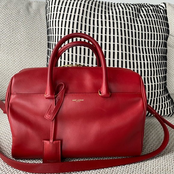 Saint Laurent Paris Baby Duffle Leather Red - Picture 2 of 15